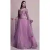 Lilac Color Net Fancy Evening Wear Lehenga Choli - 4449154614