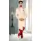 Cream Brocade Designer Festival Wear Men's Sherwani in Plus Size -4456154711