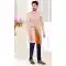 Baby Pink Jacquard Designer Festival Wear Men's Sherwani in Plus Size -4456154713