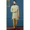 Enticing Pista Green Brocade Designer Festival Wear Men's Sherwani in Plus Size -4456154723