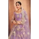 Light Purple Color Net Embroidered Designer Festive Wear Lehenga Choli - 4451154628