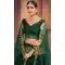 Bottle Green Color Net Embroidered Designer Festive Wear Lehenga Choli - 4451154629