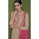 Beige Color With Embroidery Work  Faux Georgette Party Wear Palazzo Suit - 4474154852