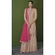 Beige Color With Embroidery Work  Faux Georgette Party Wear Palazzo Suit - 4474154852