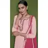 Baby Pink Color With Embroidery Work Faux Georgette Party Wear Palazzo Suit - 4474154854