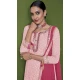 Baby Pink Color With Embroidery Work Faux Georgette Party Wear Palazzo Suit - 4474154854