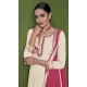 White Color With Embroidery Work Faux Georgette Party Wear Palazzo Suit - 4474154855