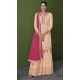 Peach Color With Embroidery Work Faux Georgette Party Wear Palazzo Suit - 4474154856