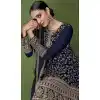 Navy Blue Fox Georgette Embroidery Pakistani Style Palazzo Salwar Kameez -4475154857