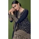 Navy Blue Fox Georgette Embroidery Pakistani Style Palazzo Salwar Kameez -4475154857