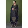 Navy Blue Fox Georgette Embroidery Pakistani Style Palazzo Salwar Kameez -4475154857