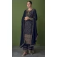Navy Blue Fox Georgette Embroidery Pakistani Style Palazzo Salwar Kameez -4475154857