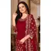 Maroon Color Embroidery Work Art Silk Punjabi Style Salwar Kameez - 4482154900