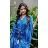 Blue Color Pure Gaji Silk Bandhani Digital Print Party Wear Kaftan Kurti -4485154910