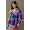 Navy Blue Color Pure Gaji Silk Bandhani Digital Print Party Wear Kaftan Kurti -4485154911