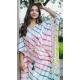 White Color Pure Gaji Silk Bandhani Digital Print Party Wear Kaftan Kurti -4485154913