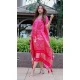 Pink Color Pure Gaji Silk Bandhani Digital Print Party Wear Kaftan Kurti -4486154915