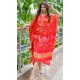 Red Color Pure Gaji Silk Bandhani Digital Print Party Wear Kaftan Kurti -4486154916