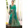 Green Color Dola Silk Stone Work Traditional Designer Wear Saree -4499154986