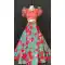 Dark Peach Color Floral Print Work Heavy Dull Satin In Western Style Lehenga  -4503155004