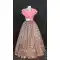 Grey Pink Color Embroidery Cut And Stone Work Organza Western Style Lehenga -4503155014