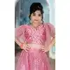 Dark Pink Color Embroidered Party Wear Net Kids Girl Lehenga Choli -4466154820