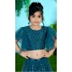 Prussian Blue Color Embroidered Net Party Wear Kids Girl Lehenga Choli -4466154822