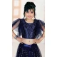 Navy Blue Color Embroidered Net Party Wear Lehenga Choli -4466154823