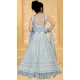 Grey Color Net Lucknowi Work Party Wear Kids Girl Lehenga Choli  -4467154826
