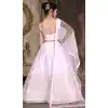 Light Pink Color Net Sequence Thread Work Party Wear Kids Girl Lehenga Choli -4469154834