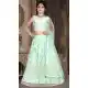 Sky Color Net Sequence Thread Work Party Wear Kids Girl Lehenga Choli -4469154835