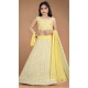 Yellow Color Heavy Fox Georgette Kids Girls Party Wear Lehenga Choli -4470154838