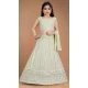 Light Pista Green Heavy Fox Georgette Kids Girls Party Wear Lehenga Choli -4470154839