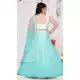 Sky Blue Color Embroidered Net Kids Girls Lehenga Choli -4472154845 