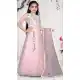 Light Pink Color Embroidered Net Kids Girls Lehenga Choli -4472154846