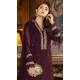 Wine Color Embroidery Work Faux Georgette Evening Wear Churidar Suit -4491154950