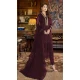 Wine Color Embroidery Work Faux Georgette Evening Wear Churidar Suit -4491154950