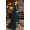 Sea Blue Color Embroidery Work Faux Georgette Evening Wear Churidar Suit -4491154951