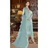 Sky Blue Color Embroidery Work Faux Georgette Evening Wear Churidar Suit -4491154952