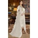 White Color Embroidery Work Faux Georgette Evening Wear Churidar Suit -4491154953