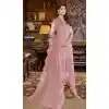 Pink Color Embroidery Work Faux Georgette Evening Wear Churidar Suit -4491154954