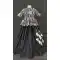 Black Color Pure Cotton Lucknowi Embroidery Work Readymade Women Lehenga Choli -4504155034