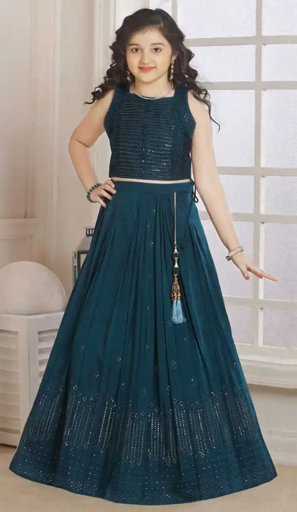 Rama Color Pure Georgette Sequence Thread Work Party Wear Lehenga Choli -4478154876