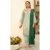 Pista Green Color Embroidery Work Heavy Georgette Eid Festive Wear Salwar Suit - 4505155055