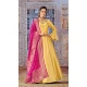 Yellow Color Art Silk Gown Style Readymade Party Salwar Kameez -4511155087