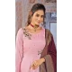 Light Pink Color Art Silk Gown Style Readymade Party Salwar Kameez-4511155088