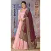 Light Pink Color Art Silk Gown Style Readymade Party Salwar Kameez-4511155088