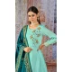 Sky Blue Color Art Silk Gown Style Readymade Party Salwar Kameez -4511155089
