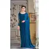 Teal Blue Color Silk Sequins Work Party Wear Plus Size Saree Blouse -4512155100