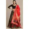 Beautiful Black Color Jacquard Zari Work Traditional Party Wear Lehenga Choli - 451715535
